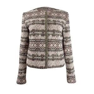 Tahari ASL- Collarless Snap-Front Jacket